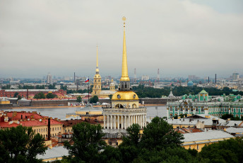 Картинка st+petersburg+-+russia города санкт-петербург +петергоф+ россия река шпиль крепость