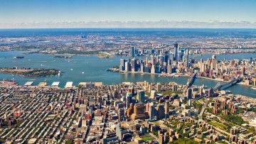 Картинка города нью-йорк+ сша дома залив