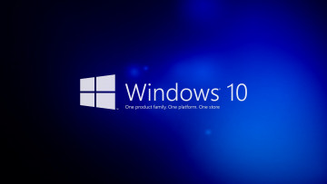 обоя компьютеры, windows 10, синий, фон, окно, надпись, логотип, девиз
