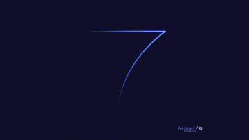 Картинка компьютеры windows+7+ vienna логотип цифра 7 синий фон