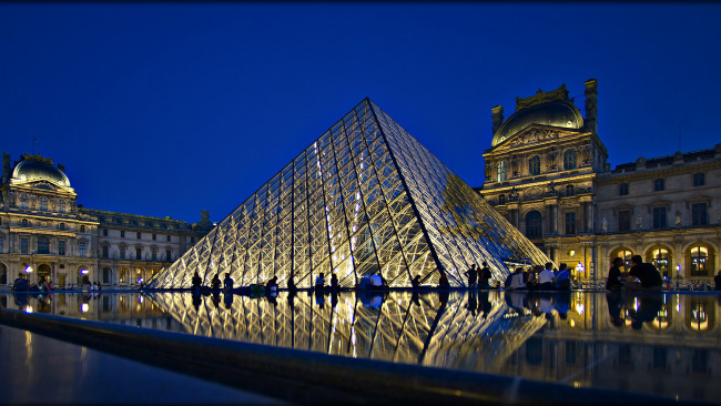 Обои картинки фото города, париж , франция, огни, ночь, париж, площадь