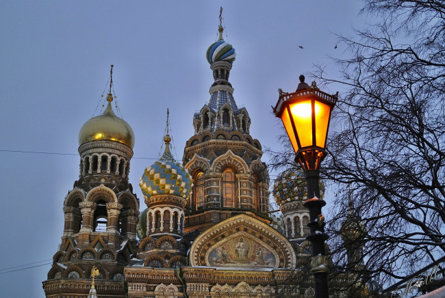 Обои картинки фото спас на крови, города, санкт-петербург,  петергоф , россия, фонарь, купола, храм