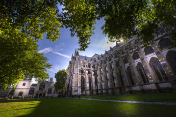 обоя westminster abbey - london, города, лондон , великобритания, простор