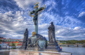 Картинка statuary+of+the+holy+crucifix+and+calvary города прага+ Чехия комплекс музейный