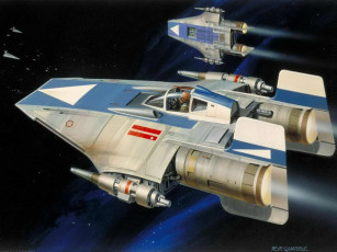 Картинка фэнтези _star+wars космические корабли полет