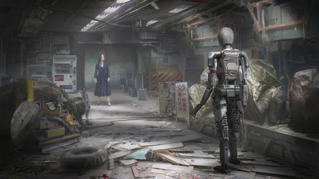Обои картинки фото фэнтези, роботы,  киборги,  механизмы, robot, girl, yujin, choo