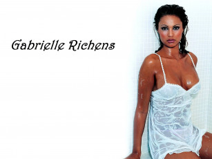 Картинка девушки gabrielle+richens брюнетка мокрая белье