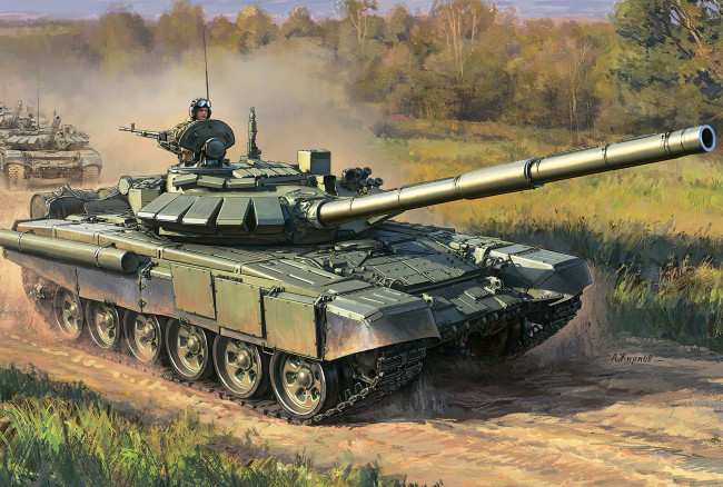 Обои картинки фото техника, военная техника, танк, ссср, россия, обт, т-72б3