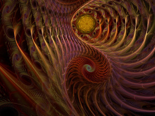 Картинка 3д графика fractal фракталы изгиб узор фон цвета