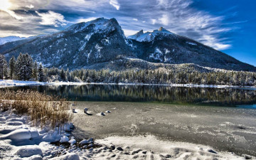 Картинка природа горы небо озеро