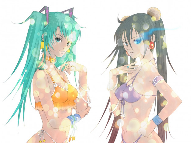 Обои картинки фото аниме, vocaloid, девушки