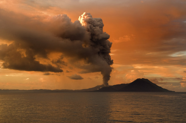 Обои картинки фото тавурвур, природа, стихия, вулкан, извержение, папуа, новая, гвинея