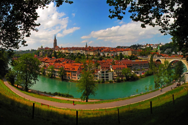 Обои картинки фото берн, города, швейцария, панорама