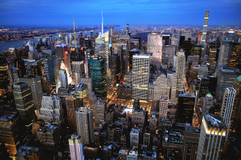 обоя empire state building, города, нью-йорк , сша, панорама, небоскребы