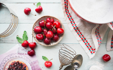 Картинка еда вишня +черешня ягоды черешня