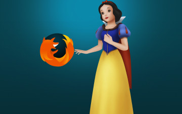 Картинка компьютеры mozilla+firefox взгляд девушка логотип фон