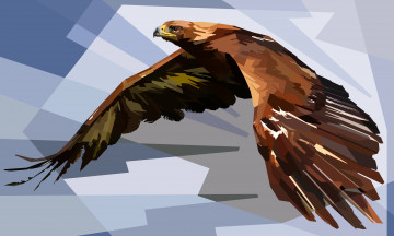 Картинка векторная+графика животные+ animals полет орел