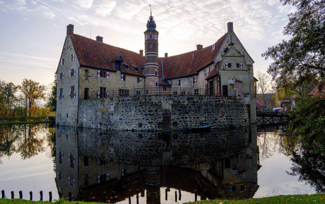 Обои картинки фото vischering castle, города, замки германии, vischering, castle