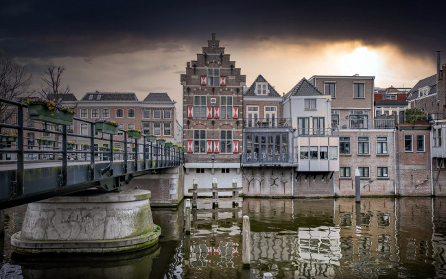 Обои картинки фото gorinchem, south holland, netherlands, города, - мосты, south, holland