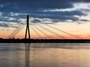 Картинка ogabren рига вантовый мост города латвия