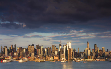 Картинка new york city города нью йорк сша здания причалы