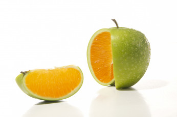 Картинка разное компьютерный+дизайн апельсин яблоко