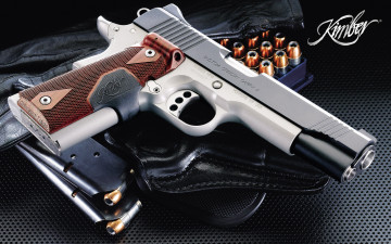 Картинка kimber+custom+carry+ 45+pistol оружие пистолеты патроны пистолет