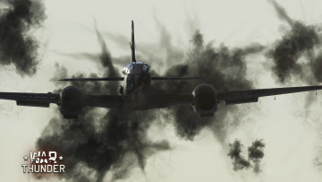 Картинка видео+игры war+thunder +world+of+planes полет самолет дым