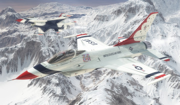 Картинка авиация 3д рисованые v-graphic самолеты полет горы