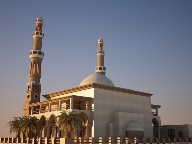 Обои картинки фото 3д графика, архитектура , architecture, мечеть