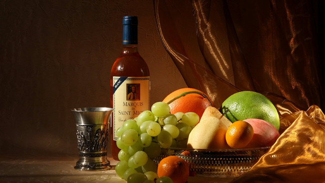 Обои картинки фото бренды, бренды напитков , разное, вино, фрукты