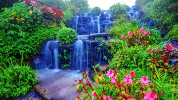 Картинка природа водопады тропический водопад
