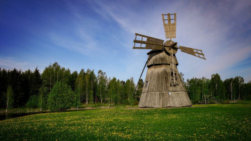 Картинка windmill+at+humppila finland разное мельницы windmill at humppila