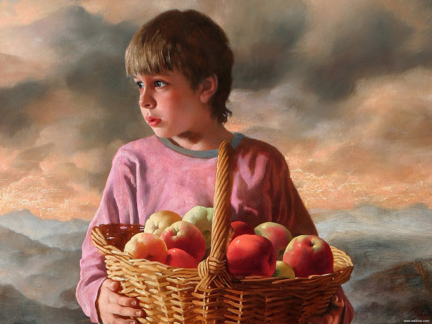 Обои картинки фото arsen, kurbanov, apples, detail, рисованные, арсен, курбанов