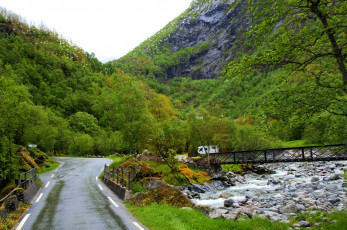 Картинка норвегия jostedalsbreen национальный парк природа дорога горы