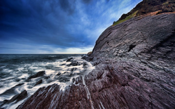 Картинка природа побережье камни волны