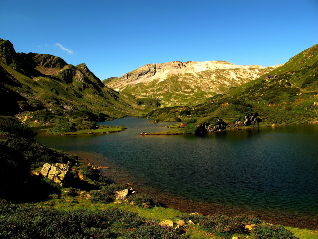 Обои картинки фото австрия, штирия, природа, горы, озеро