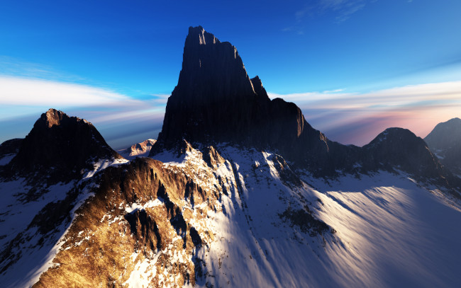Обои картинки фото the, summit, природа, горы, скалы, снега