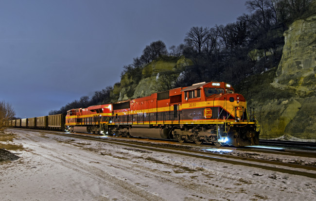 Обои картинки фото техника, поезда, состав, локомотив, рельсы, дорога, железная