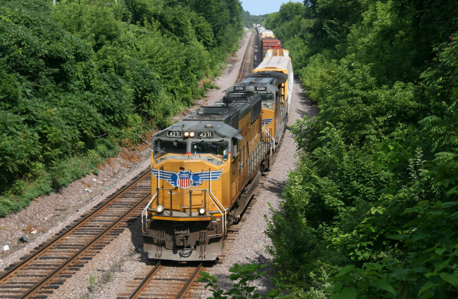 Обои картинки фото техника, поезда, состав, рельсы, дорога, железная, локомотив