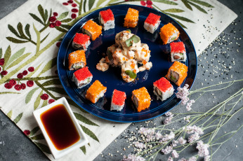 Картинка еда рыба +морепродукты +суши +роллы роллы вкусно рис палочки лосось