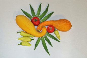 Картинка еда овощи перец помидоры бамия