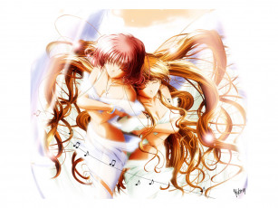 Картинка аниме angels demons девушка крылья ангел