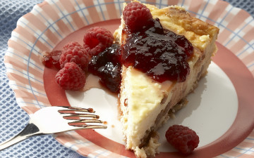 Картинка еда пирожные кексы печенье запеканка джем ягоды малина