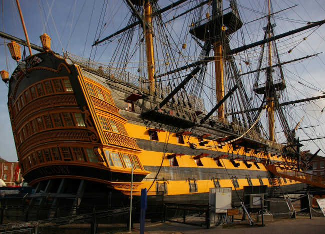 Обои картинки фото корабли, парусники, старинный, такелаж, деревянный