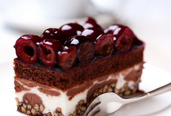 Картинка еда пирожные кексы печенье пирожное ягоды вишня