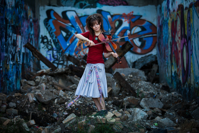 Обои картинки фото lindsey, stirling, музыка, скрипка, девушка