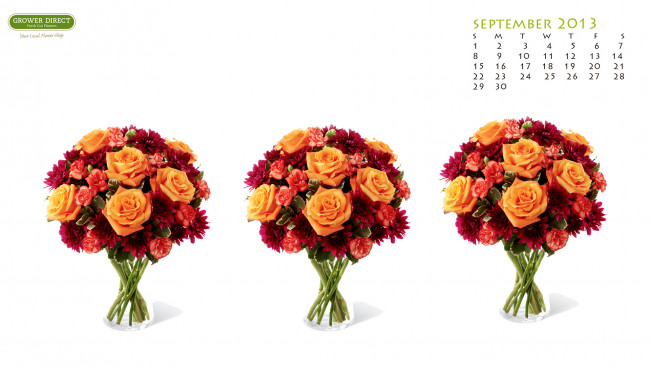 Обои картинки фото календари, цветы, розы, хризантемы, гвоздики, лилии