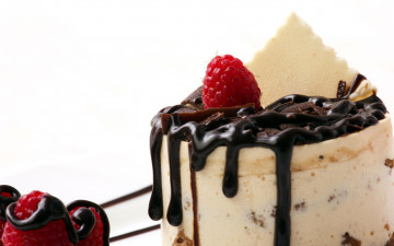 Картинка еда мороженое +десерты малина десерт шоколад
