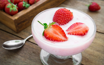 Картинка еда мороженое +десерты strawberry drinks молоко коктейль cocktail клубника